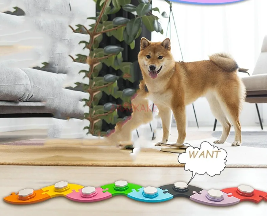 Pet communication and speaking button, cat and dog training tool, pet voice small size button with anti slip pad sticker