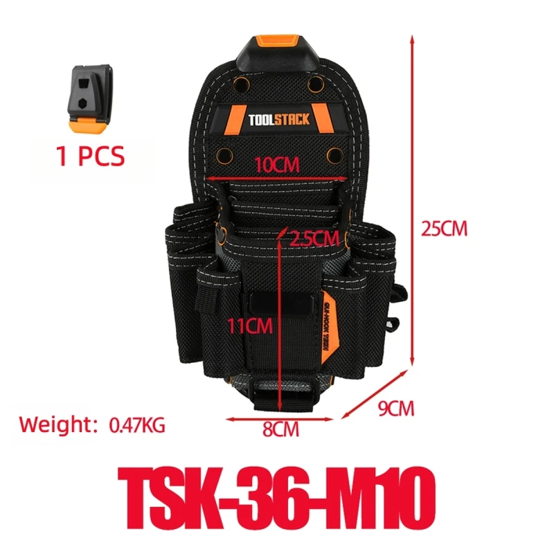 TOOLSTACK Mechaniker-Tasche mit Mehrfachfächern für Zangen und Schraubendreher, Schnell Aufhängbare, Verschleißfeste Werkzeugtasche für Elektriker – Detail 10