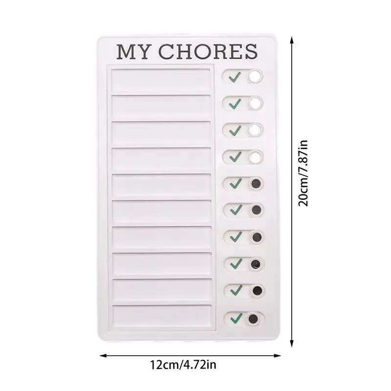 Chork Chart Klusjes Checklist Task Board Daily Chork Met Vervangend Karton Voor Kinderen Rv Dagelijkse Routine Koelkast