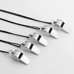 Edelstahl Pfeife Rugby Metal Referee Pfeife mit Seilparty Training Fußball Basketball Cheerleading Tool 8 Hauptverkaufsrugby -Schiedsrichter - №3