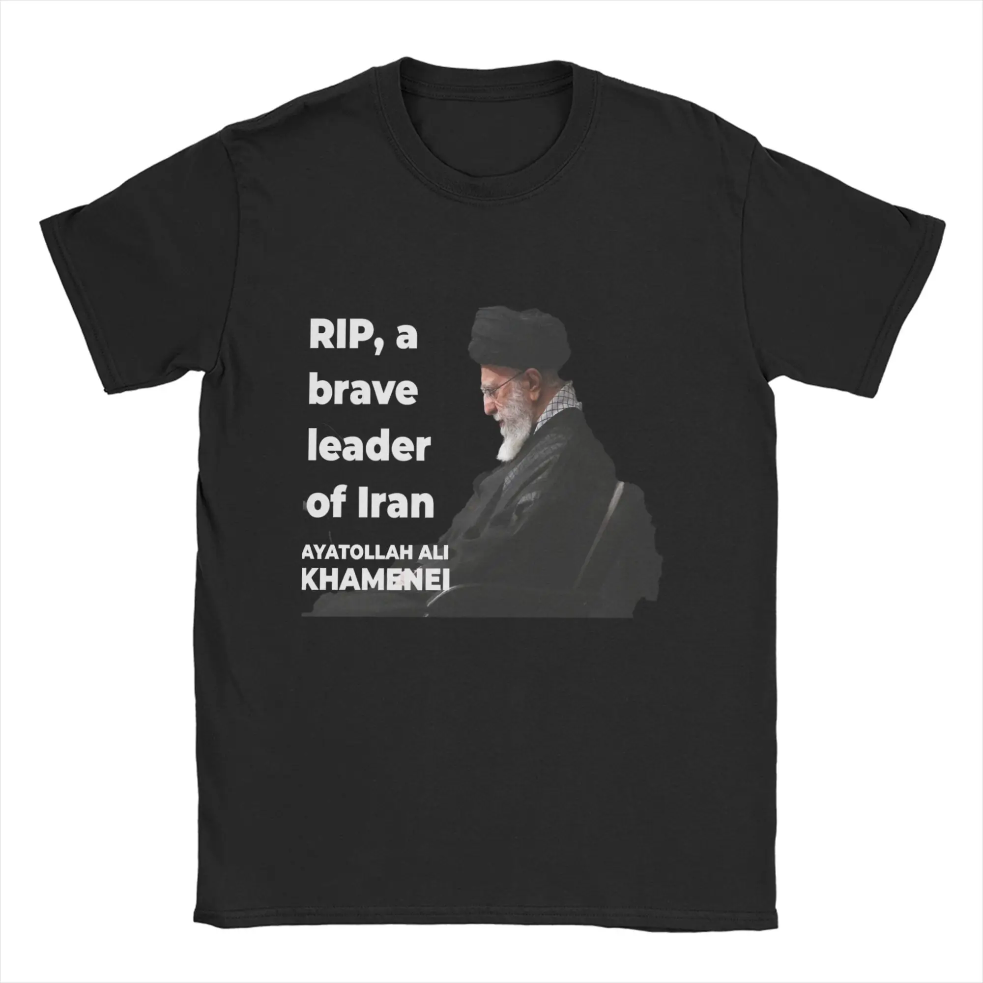 

S-Seyyed Ali K-Khamenei T Shirts Men's 100% Cotton Awesome T-Shirt Crew Neck Tees Short Sleeve Tops Gift Idea