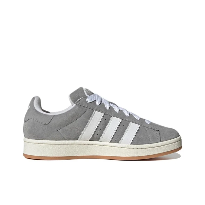 adidas Campus 00s Grey White Men's Women's Skateboarding Shoes Leather Comfortable Trend Non Slip Wear Resistant Light Gray