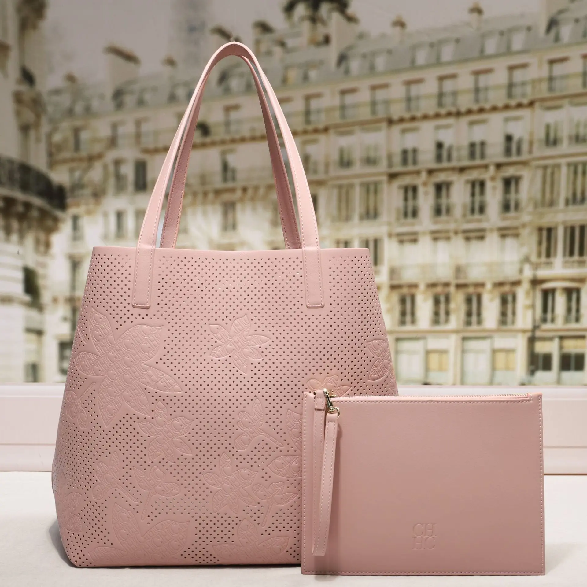 

Women Mother Daughter Bag Set Embossed Large Tote Bag for Work Commute Shopping Shoulder Purse