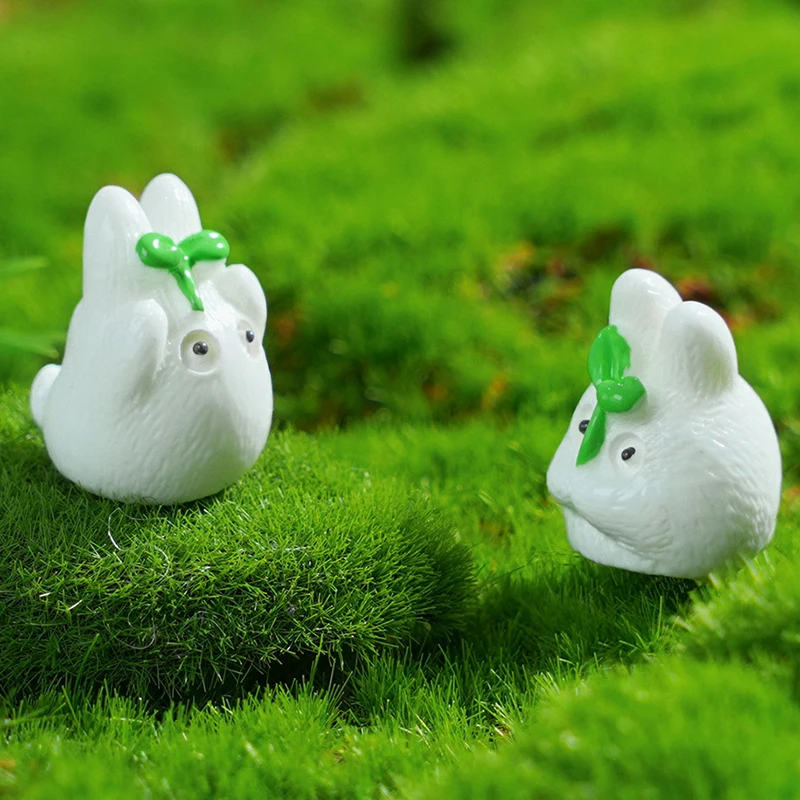 1PC Resin Luminous Animal Pendnat For Earring Keychain DIY Crafts Glow-In-The-Dark Growth Fat Rabbit Doll Cute Jewelry Making