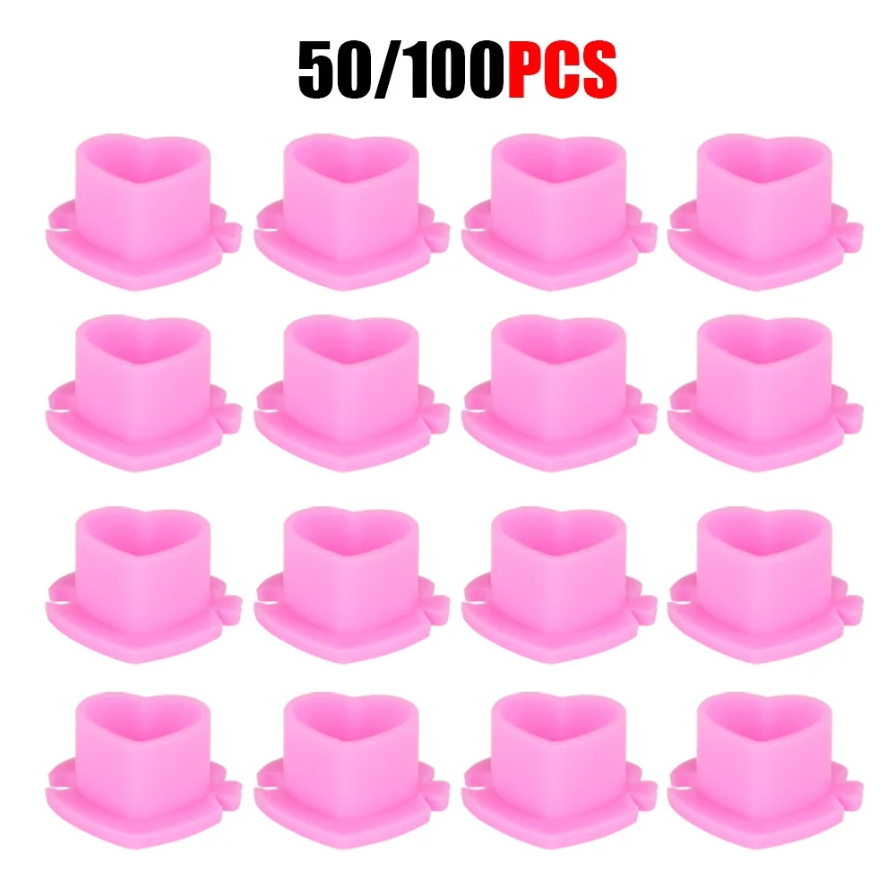 50/100pcs Plastic Disposable Microblading Tattoo Ink Cups Permanent Makeup Pigment Clear Holder Container Cap Tattoo Accessories