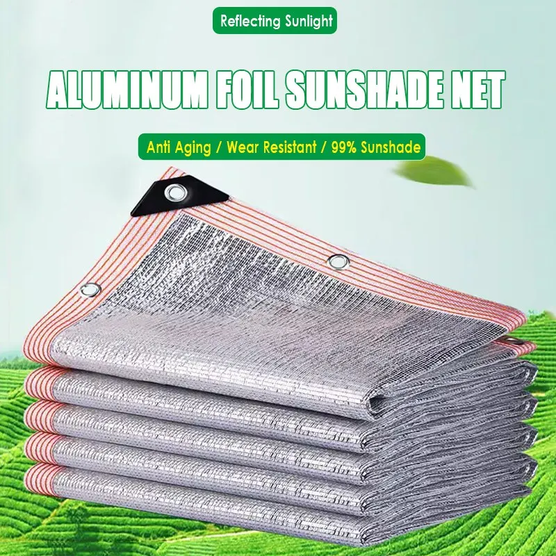 99% Shade Rate Aluminum Foil Sunblock Shading Nets UV Protection Garden Sunshade Netting Plants Sun Shelter Greenhouse Mesh