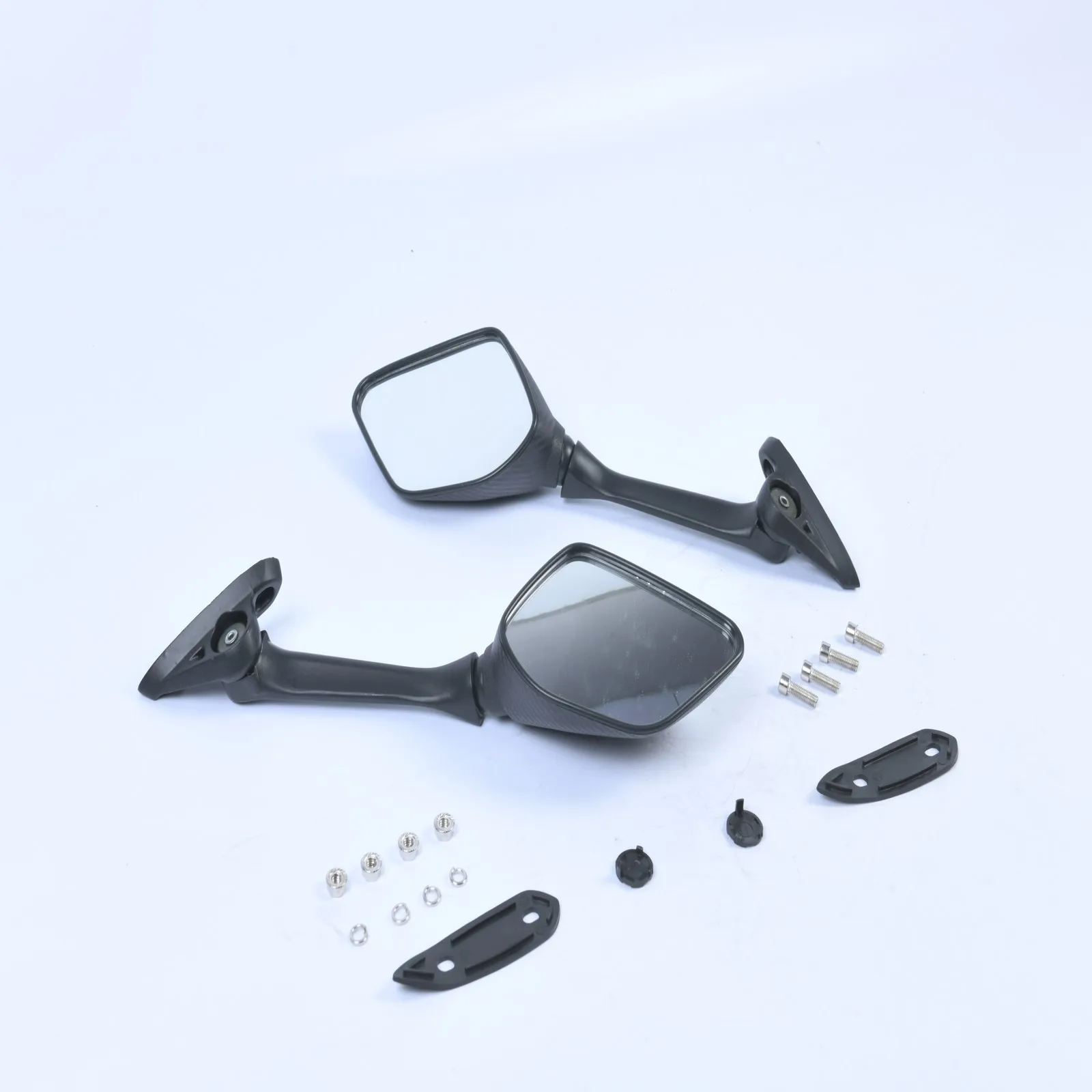 2pcs-adjustable-matte-carbon-fibre-motorcycle-mirrors-36cm-length-for-2016-2022-italika-suzuki-bajaj