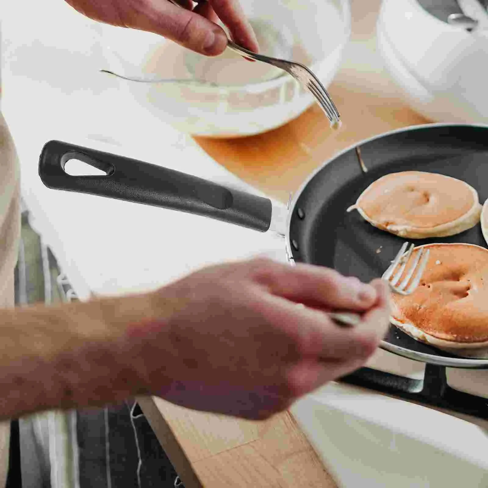 Detachable Pot Handle Part Kitchen Anti-scald Accessories Replacement Milk Pan Removable Wok Stainless Steel Replaceable Fry