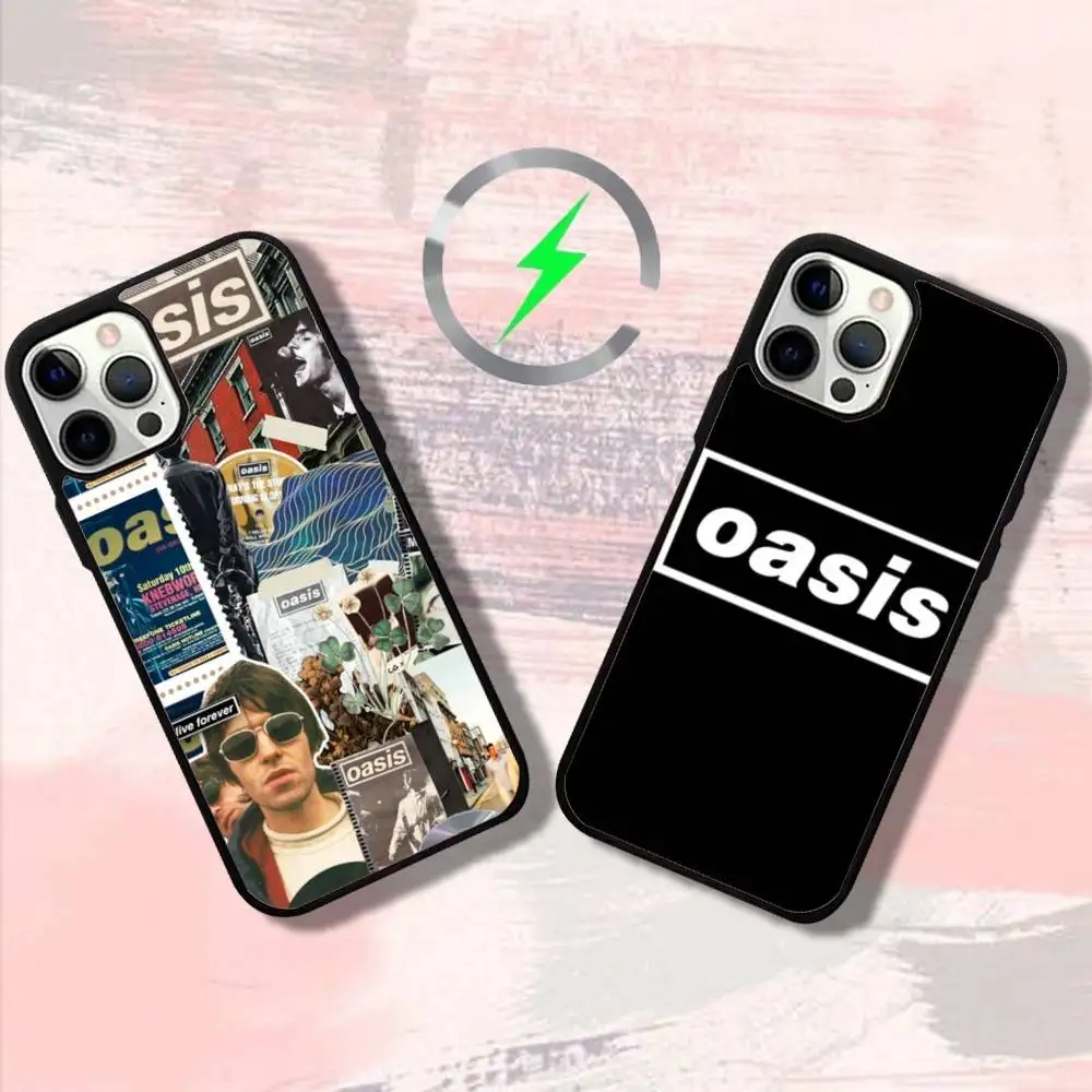 

Band O-Oasis Phone Case For iPhone 16,15,14,13,12,11,Pro,Max,Plus,Mini,SE4,E Magnetic Magsafe Wireless Charging