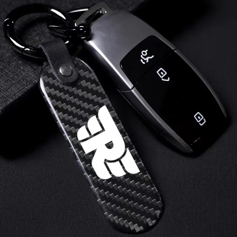 1PCS Carbon Fiber Car Keychain Key Chain Cool Pendant Keyring For Royal Enfield Bullet/Meteor/Classic 350 500 Interceptor 650