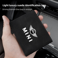 Car Driver License Cover Suede Anti-Fur Car Driving Documents Case Credit Card Holder For Mini Cooper One JCW F54 F55 F56 F57