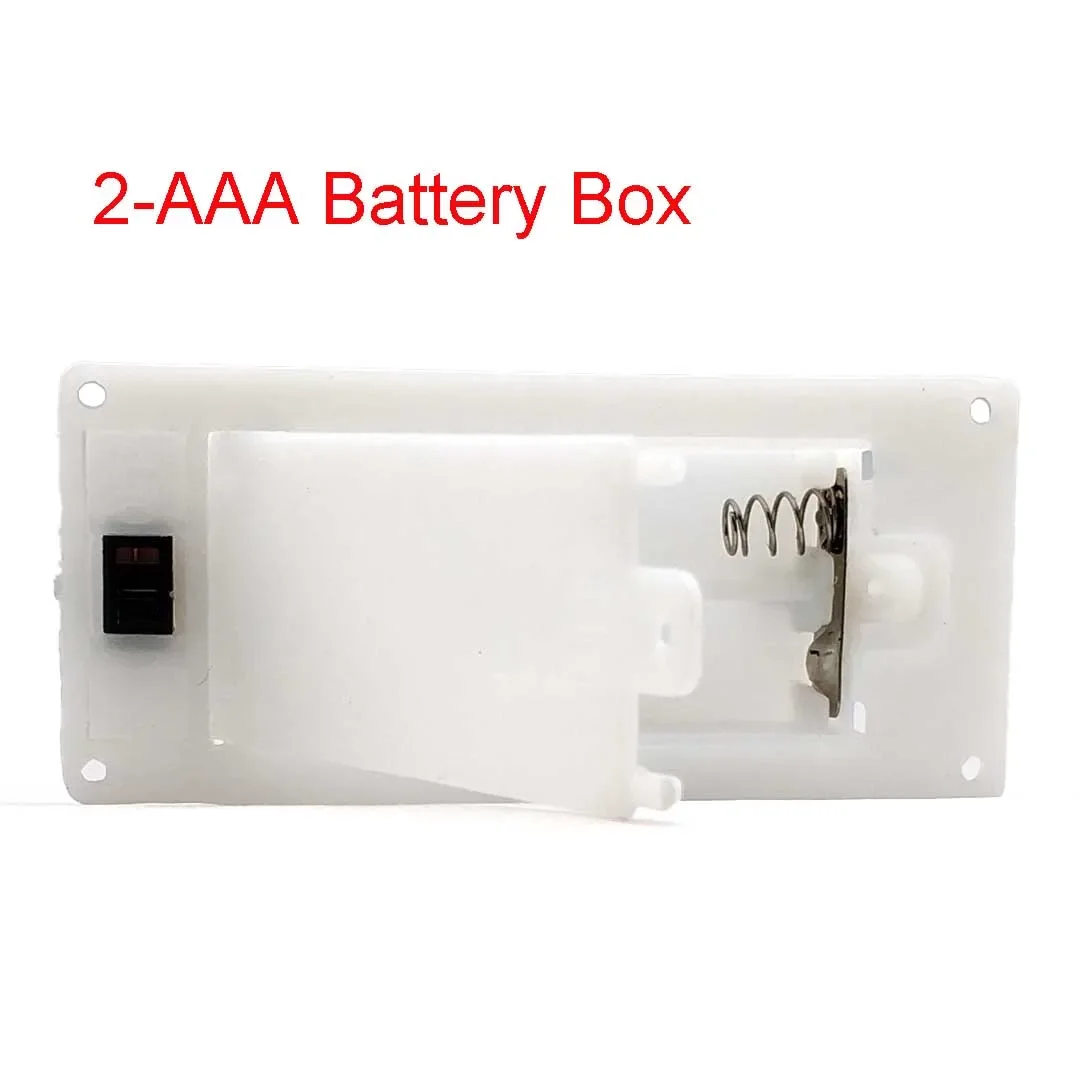 2x3x AAA مستطيلة جزءا لا يتجزأ من حامل البطارية صندوق تخزين مع غطاء التبديل بطاريات قذيفة البلاستيك