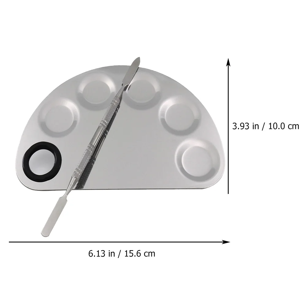 

2 Sets Stainless Steel Makeup Mixing Palette Tool For Foundation Lipstick Pigments Diy Nail Art Supplies Professional