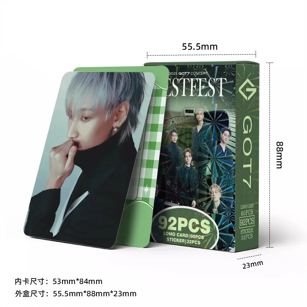 92 Small Cards GOT7 NESTFEST Concert Collection Photos Stickers Double-sided LOMO Cards Stars