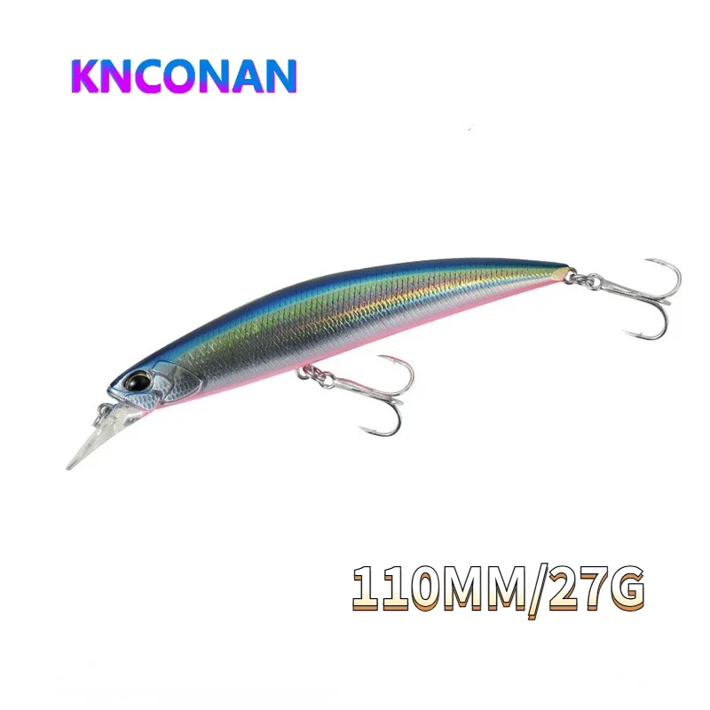 11cm 27g Rotating Sinking Pencil Fishing Lure Jigging Spoon Swimbait Artificial Hard Plastic Bait Spinner Tackle Accessories