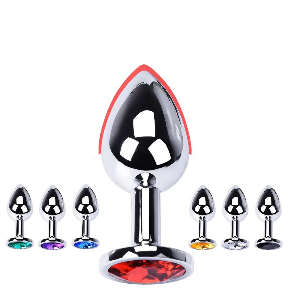 Plug anale rotondo Giocattoli del sesso 3 dimensioni Metallo Acciaio inossidabile Butt plug liscio Dilatatore anale Massaggiatore della prostata Dildo Articoli intimi per adulti