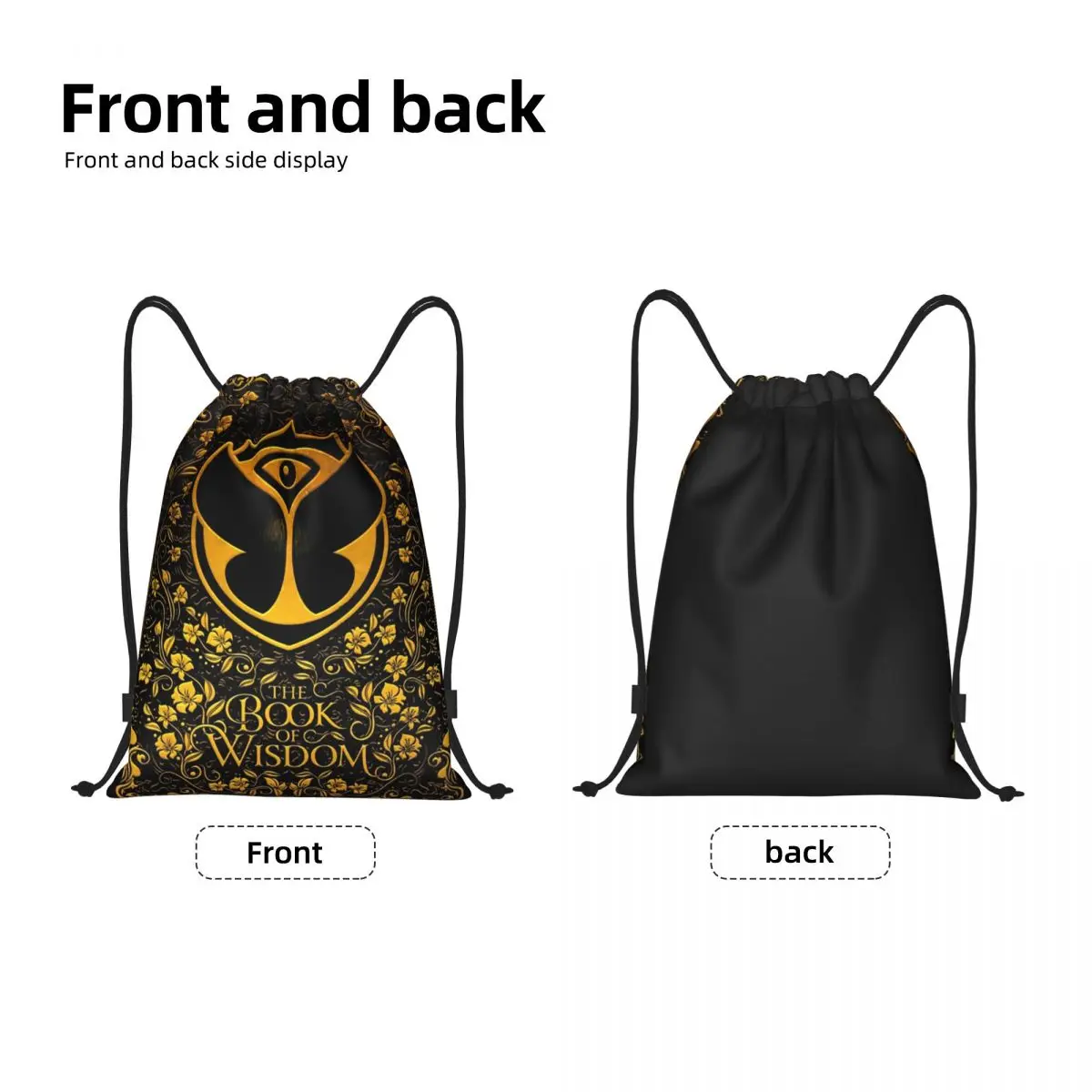 Tomorrowland Electronic Dance Festival Drawstring Backpack Women Men Gym Sport Sackpack Foldable Training Bag Sack