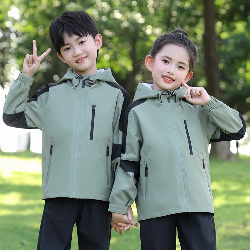 

CHRLCK Parent-child Waterproof Hiking Jackets Breathable Windproof Windbreaker Boy Girl Camping Running Trekking Coats