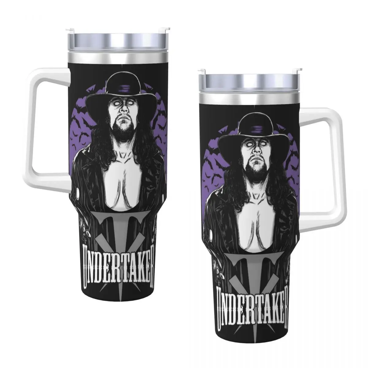 

Stainless Steel Tumbler The Undertaker Wrestling Coffee Mug Heat Preservation Cold and Hot Mugs Cup Driving Graphic Water Bottle