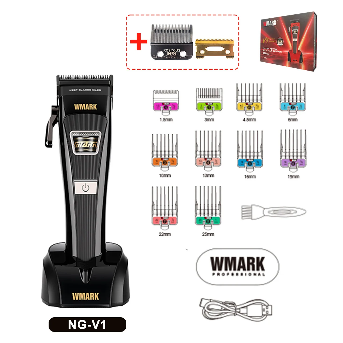 美容家電 WMARK NG-V1 プロフェッショナル バリカン[ブラック
