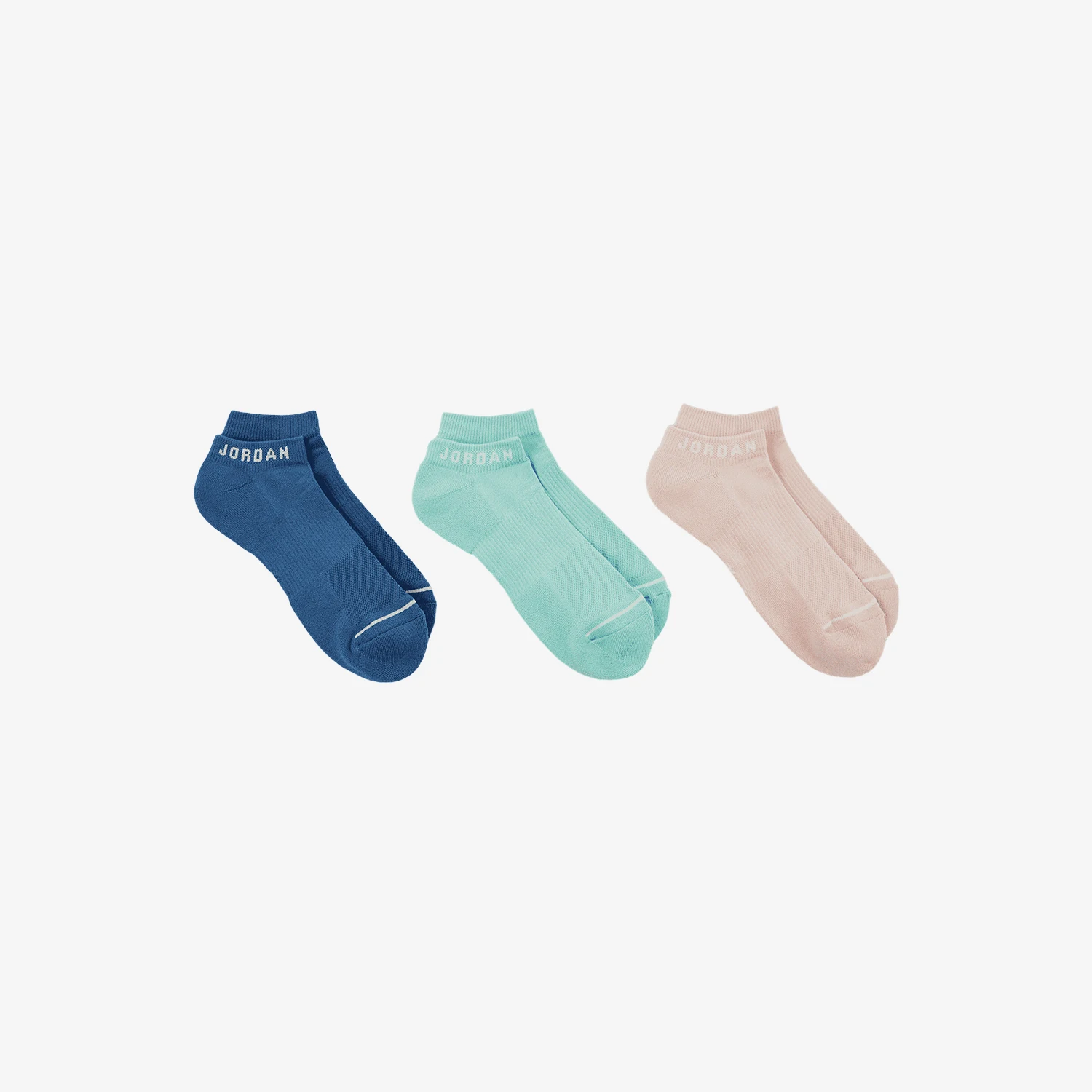 Nike genuine JORDAN men's and women's fashionable breathable sports boat socks three pairs set DX9656-915 view 3