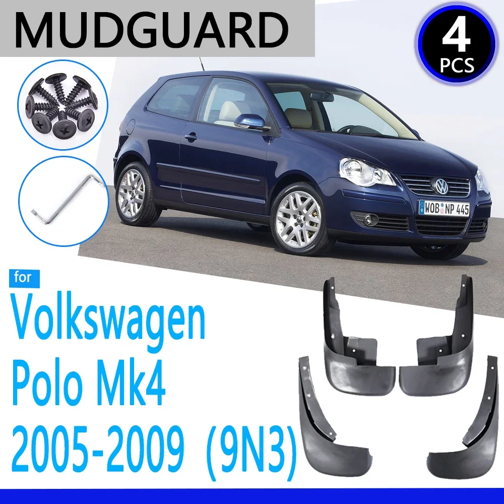 

Mudguards for Volkswagen VW Polo Mk4 9N3 2005~2009 2006 2007 2008 Car Accessories Mudflap Fender Auto Replacement Parts