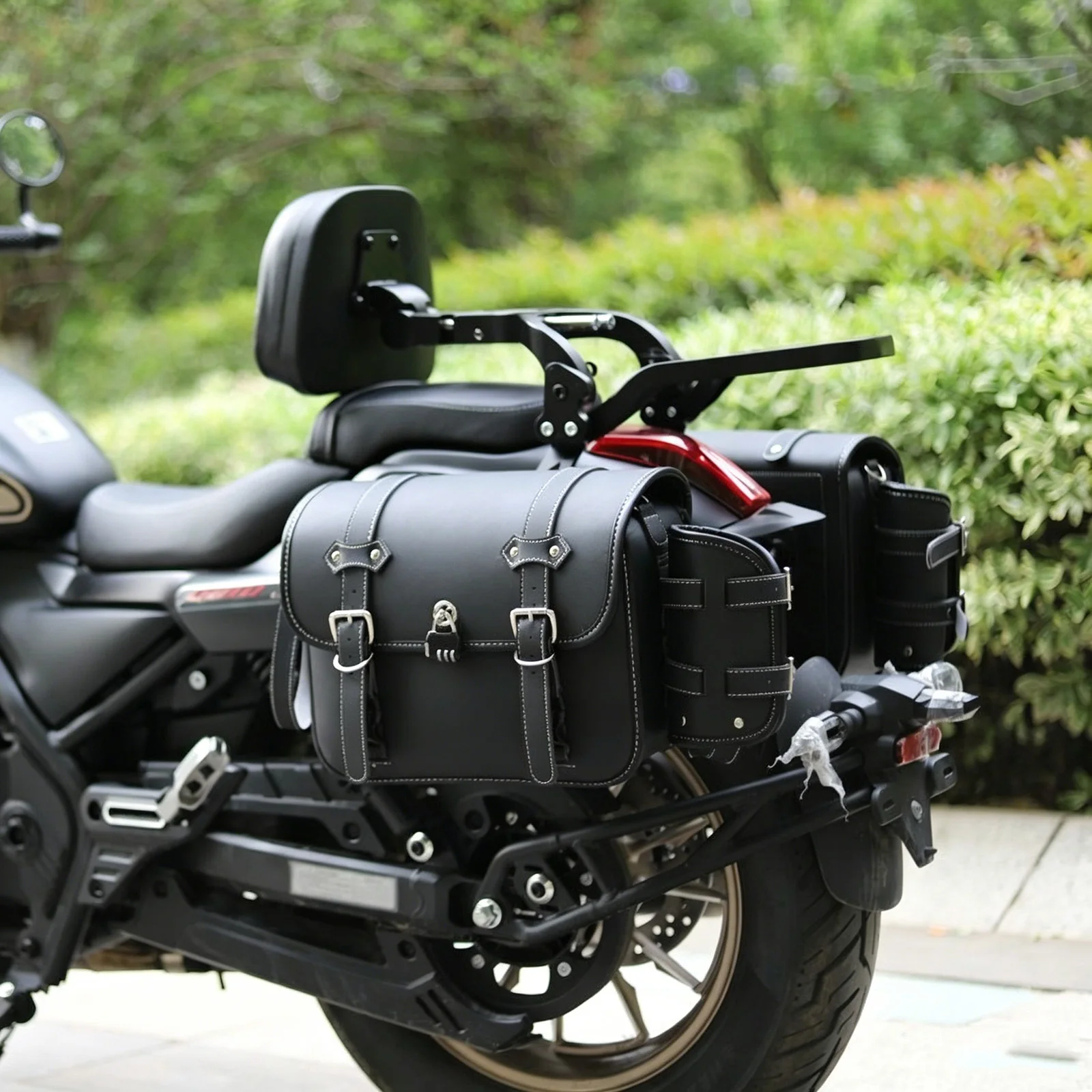Motorcycle Quick Release Saddlebags Side Bags Waterproff Bags Side boxes Pannier Compatible for Kawasaki Eliminator 500