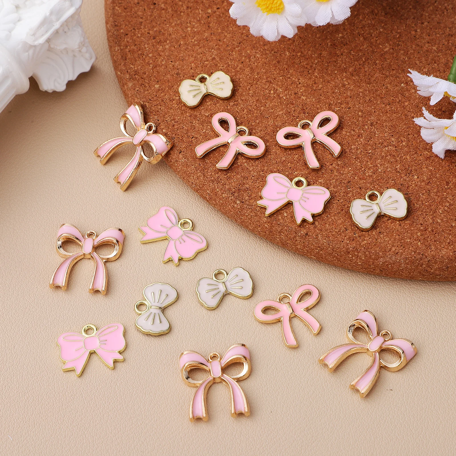 

60Pcs Bowknot Charms Jewelry Making Pendants for Necklaces Earrings Bracelets Alloy DIY Craft Accessories Bow Charms