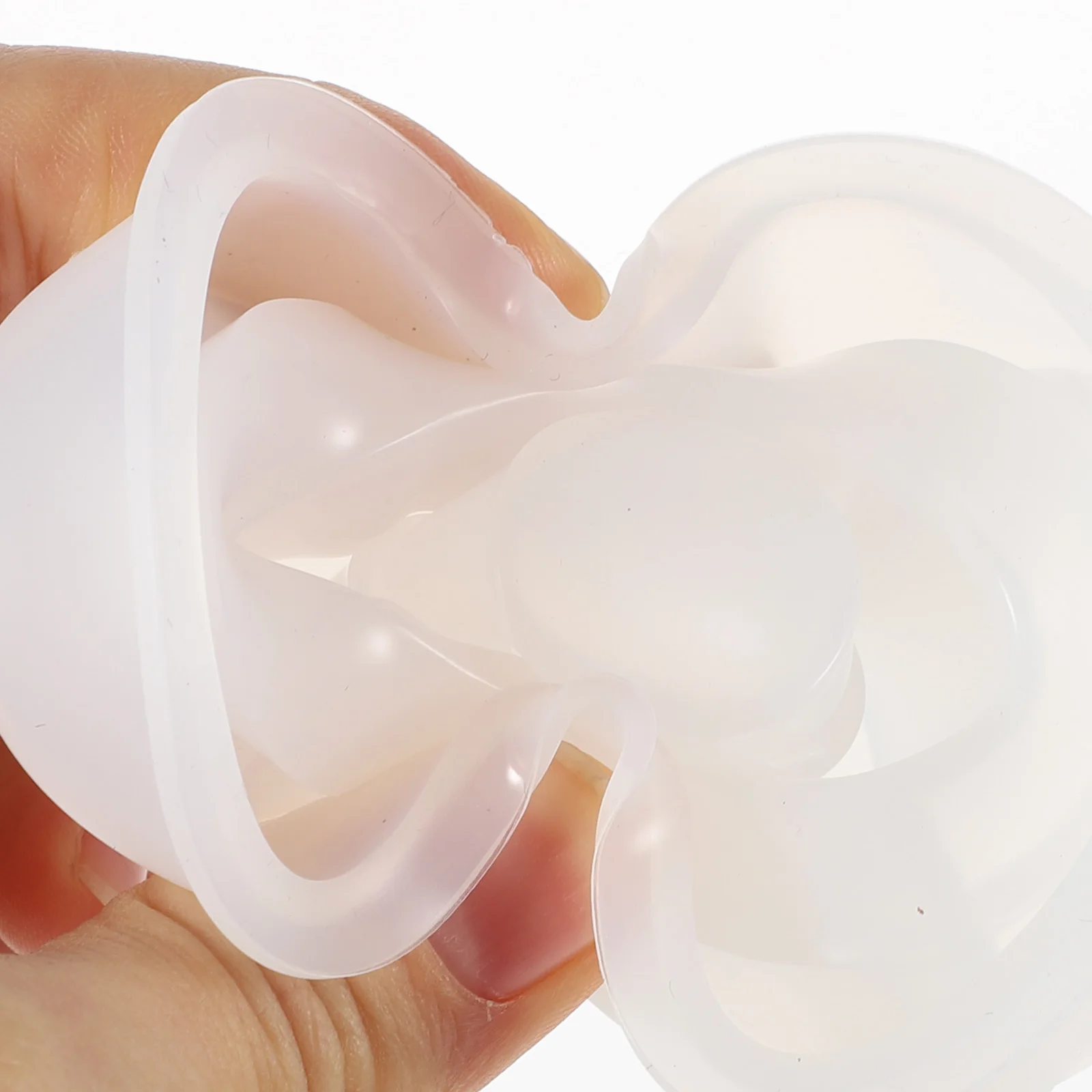 

2 Pcs Round Candlestick Mold Tabletop Holders for Diy Mould Manual Molds Silica Gel Making Forms