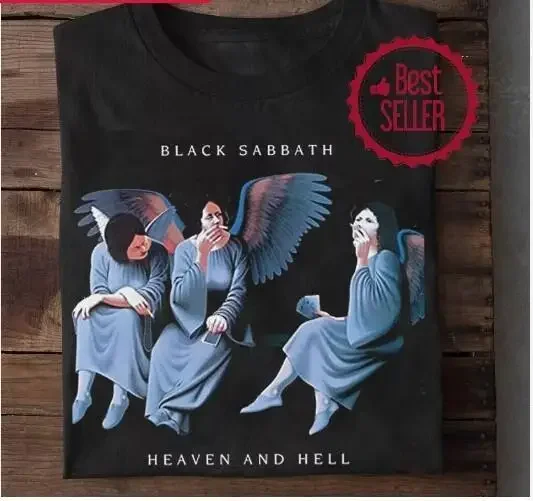 Black Sabbath-Heaven and Hell Gift For Fan Black All Size Cotton Black T-Shirt.