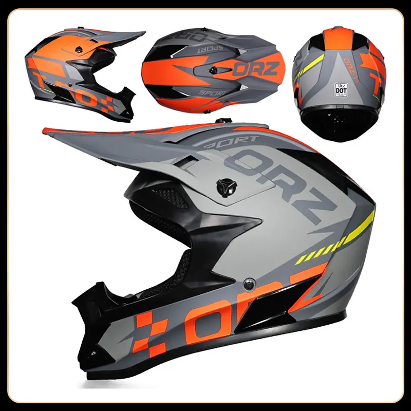 

DOT Approved Unisex Adult Motocross Helmets Off Road ATV Dirt Bike BMX Full Face Helmets Motorcycle Helmets Men Four Seasons