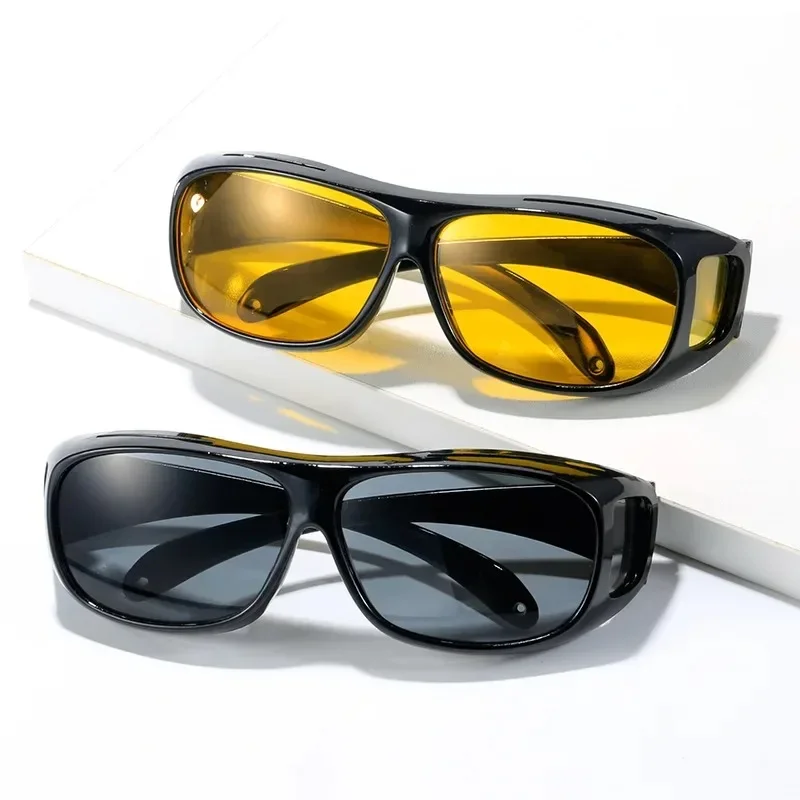 Óculos de Visão Noturna Unissex para Dirigir, Compatíveis com Óculos de Prescrição, Lentes Amarelas Antirreflexo, Óculos de Sol para Motoristas