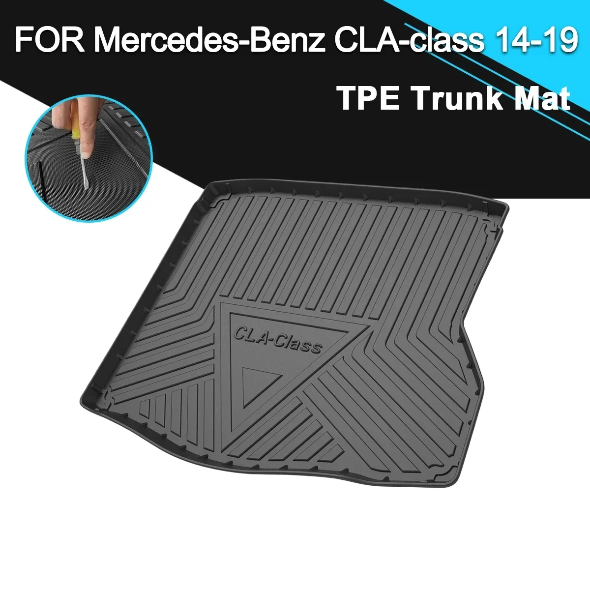 

Car Rear Trunk Cover Mat Waterproof Non-Slip TPE Rubber Cargo Liner Auto Accessories For Mercedes-Benz CLA Class 2014-2019