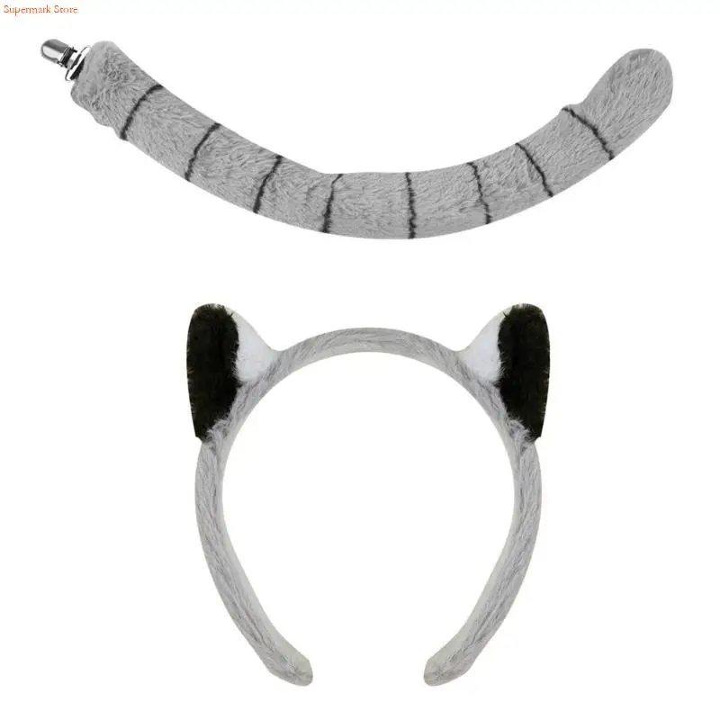 Q5WE Halloween kostium małpy z opaską na ogon małpy muszka rękawiczki i spódnica dla dzieci chłopiec dziewczyna przebranie na