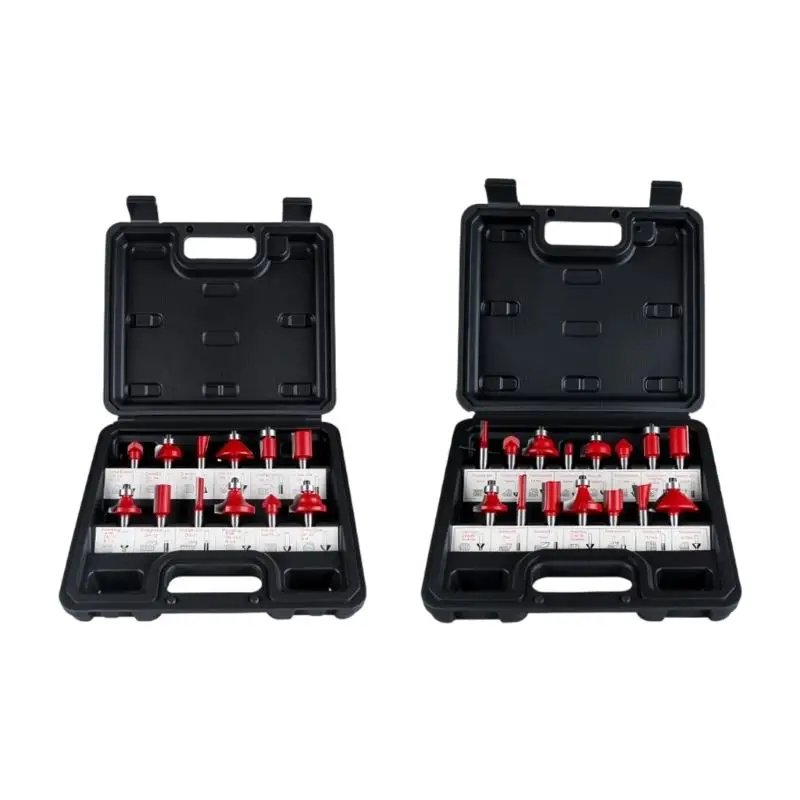 1/4Inch Shank Steel Router Bit Set Multiple Blade For Woodworking And Precisions Carving Professional Router Bit D2RD