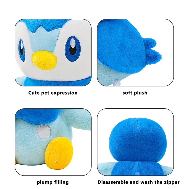 30/80 cm Anime Piplup Pokemon Grote Knuffels Pop Leuke Giant Pokémon Pinguïn Cartoon Gevulde Plushie Kussen Cadeau voor Kid Xmas