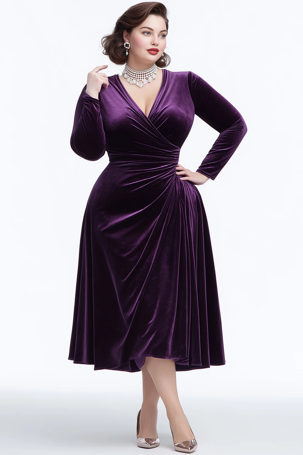 

Plus Size Daily Jeans Casual Blue Long Fall Winter Pearls Denim Jeans 2025