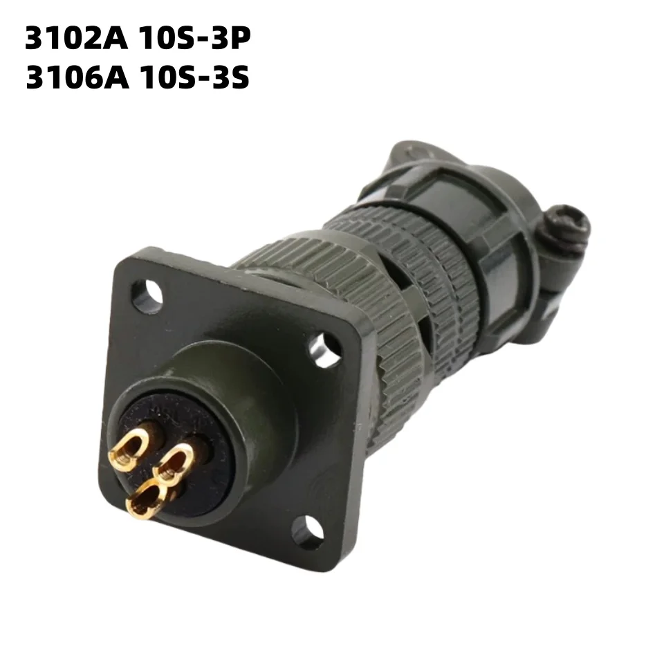 10SL shell American standard aviation plug MS5015 10SL-3P 3106A straight plug 3102A panel socket 10S-3S 3P military green