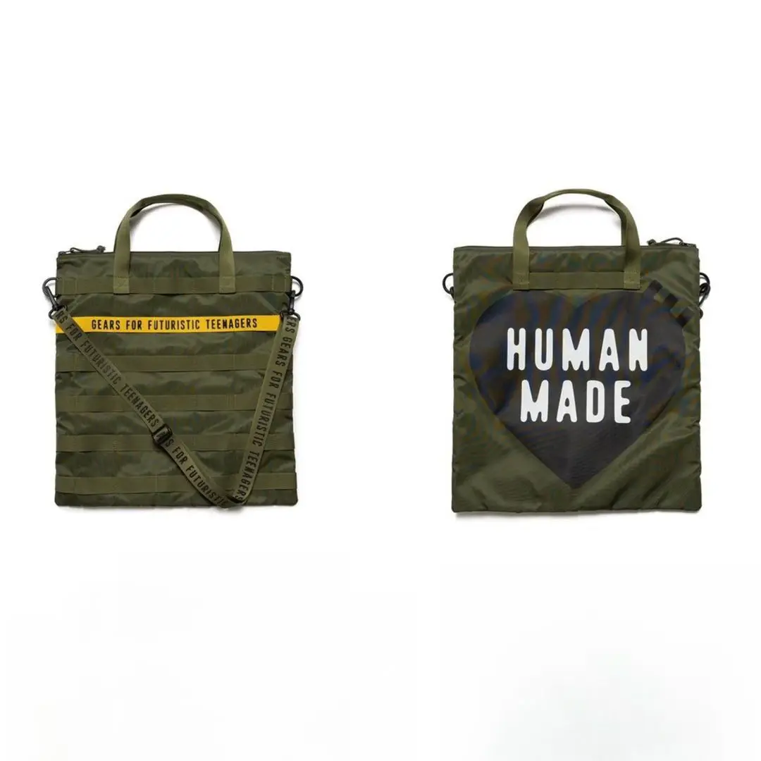 HUMAN MADE One Shoulder Bag Nylon Oxford Heart Patch Casual Daily Commute Pack