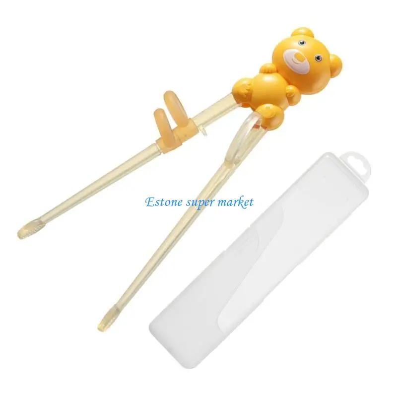 

090B Educational Chopsticks Bear Pattern Dining Skills Chopsticks Toddler Chopstick Trainer Preschool Lunch Chopsticks