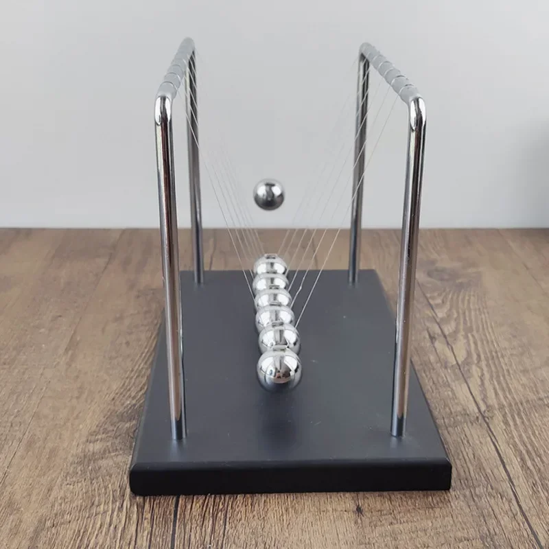 New Hot Newton Pendulum Balance Home Decor Gifts Silver Metal 7 Balls Newton's Cradle For Office Stress Relief Desk Accessories