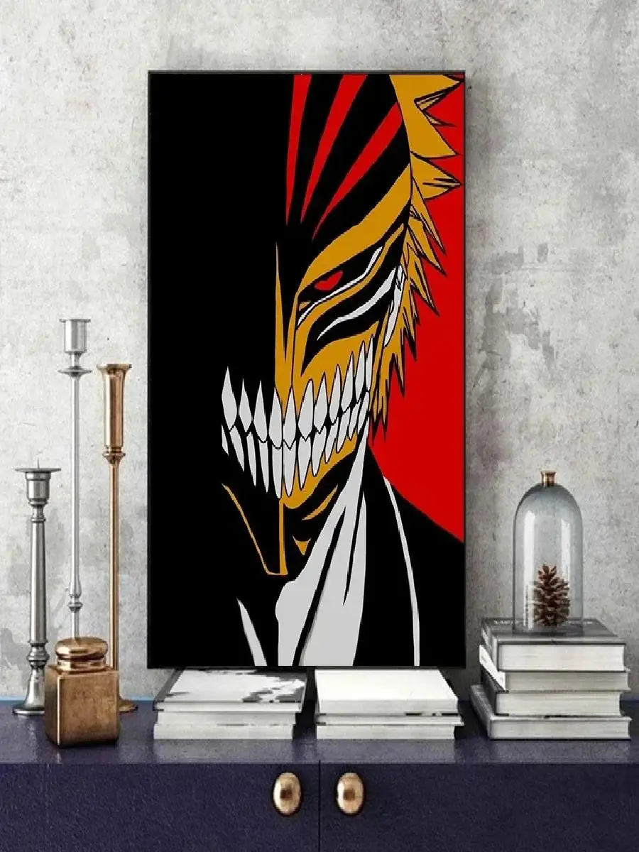 Canvas Wall Art Japanese Anime Bleach Kurosaki Ichigo Prints for Home Decor Living Room Poster