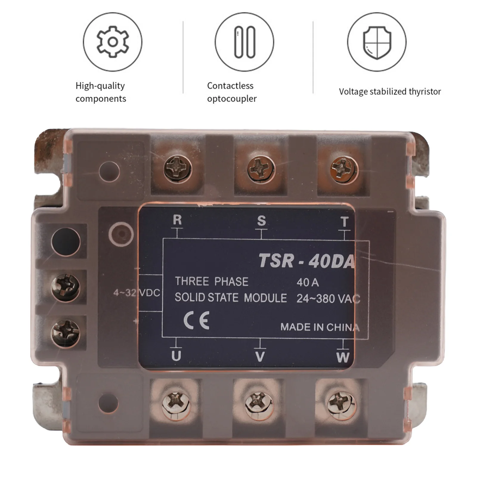 TSR-40DA State Relay State Relay High Temperature Pure Copper Terminal Three-phase Solid State Relay Practical