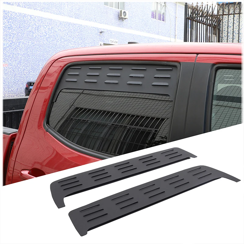 

For Toyota Tacoma 2016-2022 Aluminum Black Car Rear Door Air Vents ventilation shutters cover Trim Car Accessories