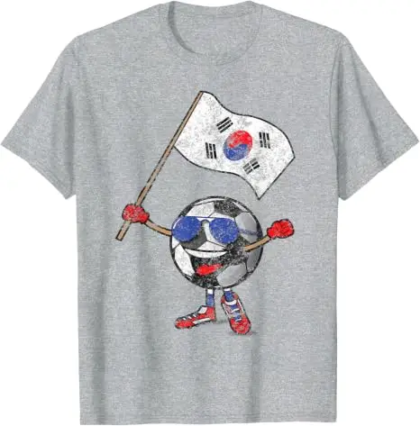 South Korea Vintage Soccer Ball Football Jersey T-Shirt Dabbing Unicorn Boys Football Game Day Tee Graphic Apparel Novelty Gift - view 4