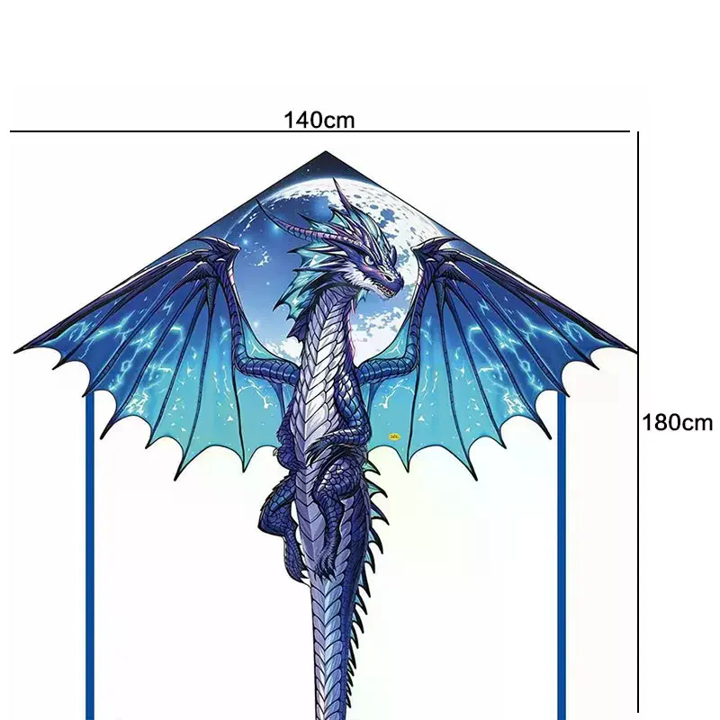 Enjoyable 1.4M Big Pterosaur Kite, Dragon Kite For Children and Adults, Easy to Fly Tail Outdoor Toy
