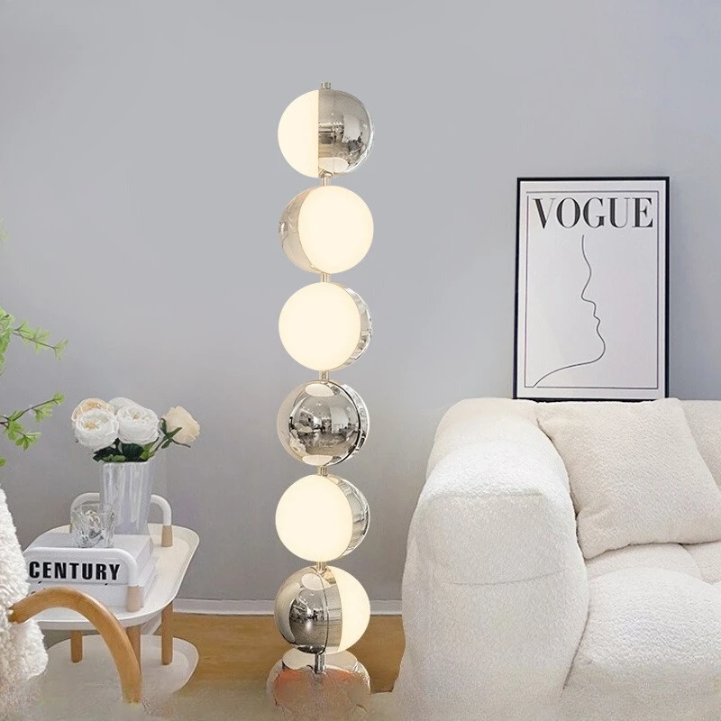 تصميم المنزل مصباح أرضي Led غرفة المعيشة مكتب فني ضوء الفولاذ المقاوم للصدأ الرجعية كرة مستديرة غرفة نوم الدورية الدائمة ضوء الإنارة