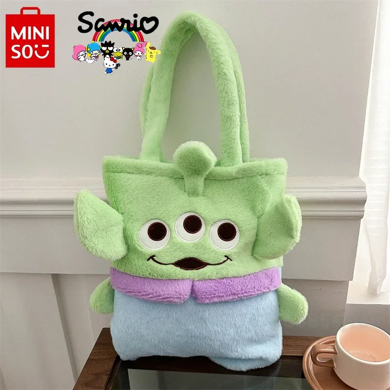 MINISO-Sac à main en peluche Oxford grill pour femme, sac de rangement multifonctionnel, sac à main de dessin animé polyvalent, haute qualité, nouvelle mode, 2025