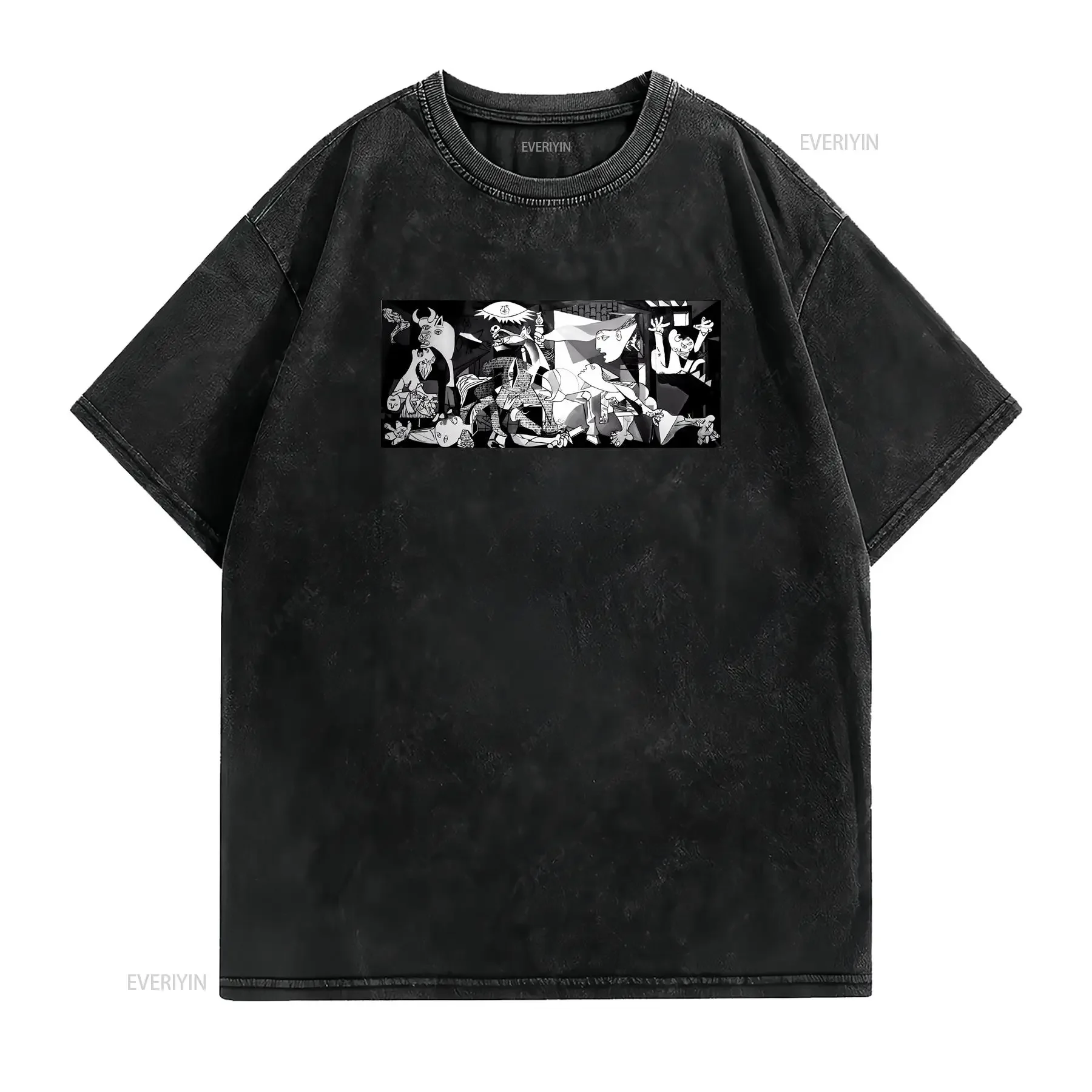 Pablo Picasso Guernica T Shirt Cubism Art Painting Impressionism ArtisT Hoe Classical vintage Washed fashion streetwear Soft