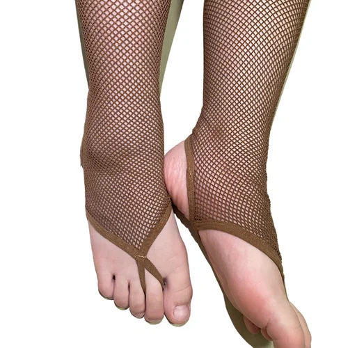 Imagen 2 del producto Medias latinas para mujer, medias de red profesionales para salón de baile y baile latino, medias elásticas de hilo duro, pantimedias con dedos abiertos